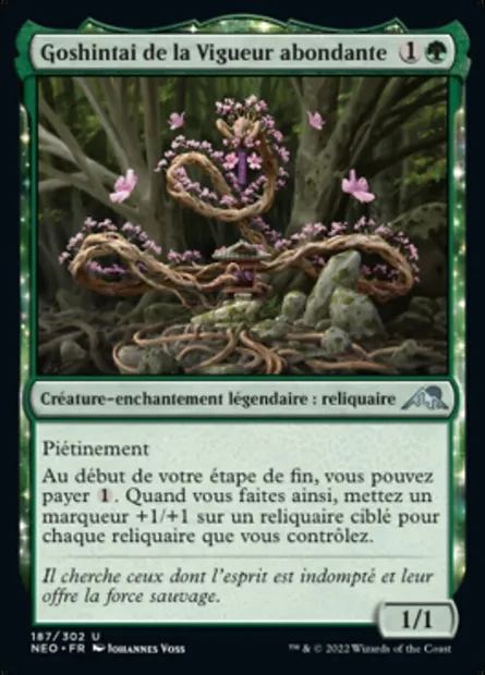 Goshintai de la Vigueur abondante, carte Magic NEO 187 — extension Kamigawa: La Dynastie Néon