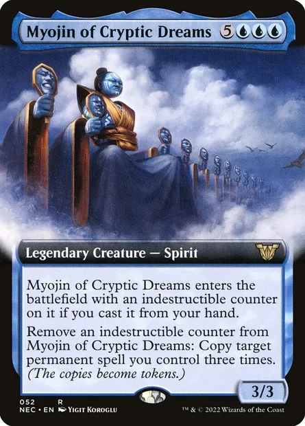Myojin of Cryptic Dreams, Magic card NEC 52 — Neon Dynasty Commander set