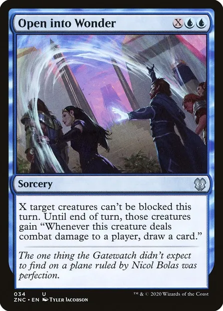 Open into Wonder, Magic card ZNC 34 — Zendikar Rising Commander set