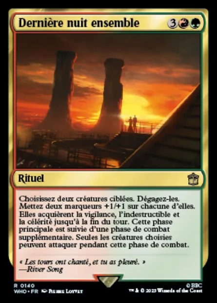 Dernière nuit ensemble, carte Magic WHO 140 — extension Doctor Who