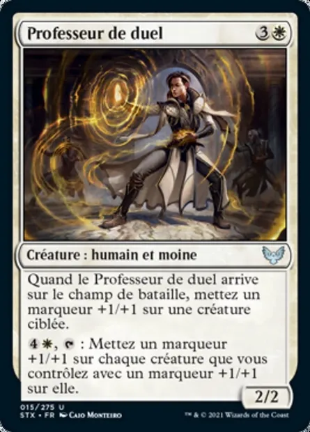 Professeur de duel, carte Magic STX 15 — extension Strixhaven: l'Académie des Mages
