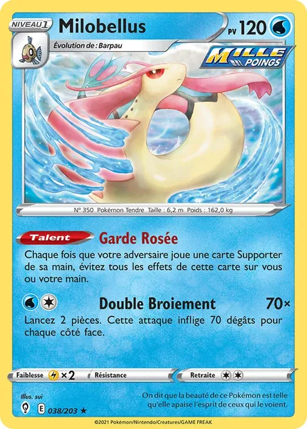 Milobellus, carte Pokémon EVS 38 — extension Évolution Céleste