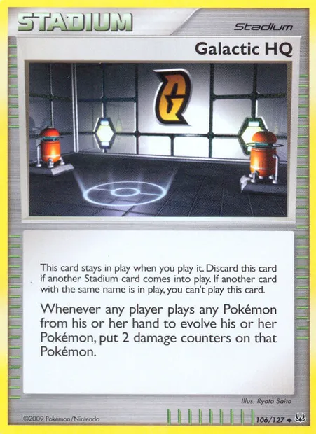 Galactic HQ, Pokémon card PL 106 — Platinum set
