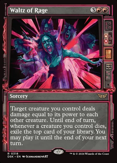 Waltz of Rage, Magic card DSK 318 — Duskmourn: House of Horror set