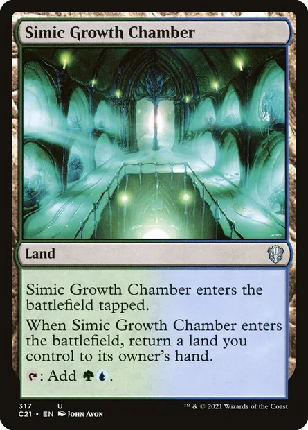 Simic Growth Chamber, Magic card C21 317 — Commander 2021 set