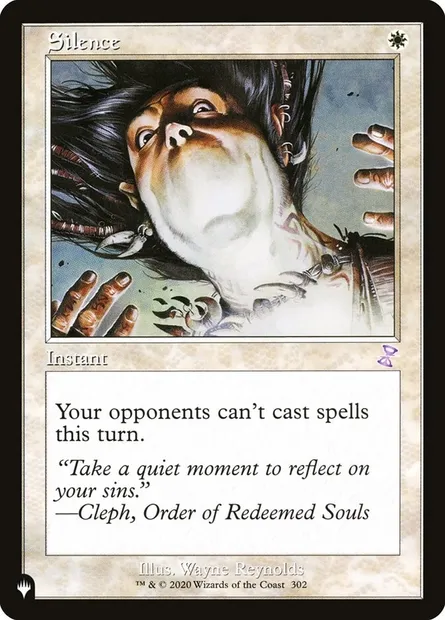Silence, Magic card PLST TSR-302 — The List set