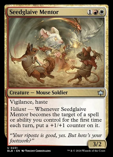 Seedglaive Mentor, Magic card BLB 231 — Bloomburrow set