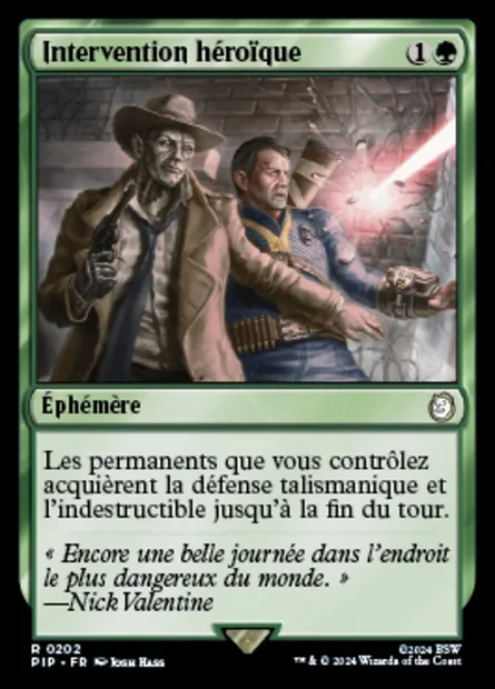 Intervention héroïque, carte Magic PIP 202 — extension Fallout