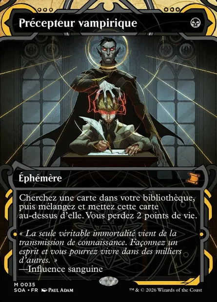 Précepteur vampirique, carte Magic SOA 35 — extension Secrets of Strixhaven Mystical Archive