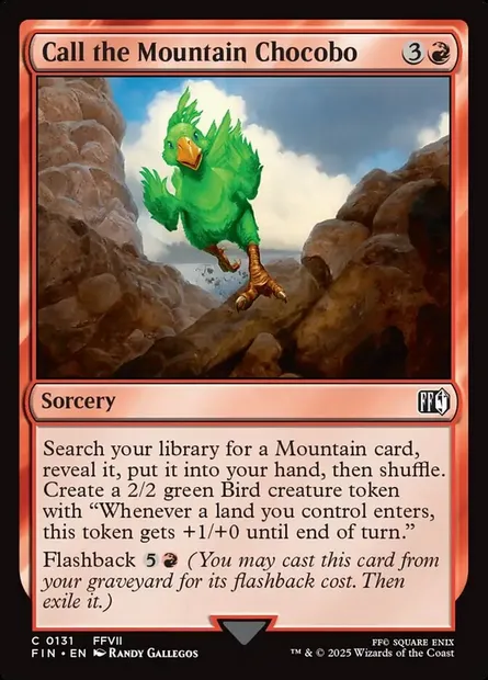 Call the Mountain Chocobo, Magic card FIN 131 — Final Fantasy set