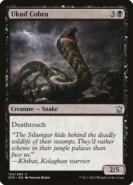 Ukud Cobra, Magic card DTK 123 — Dragons of Tarkir set