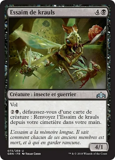 Essaim de krauls, carte Magic GRN 73 — extension Les Guildes de Ravnica