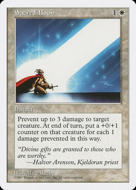 Sacred Boon, Magic card 5ED 57 — Fifth Edition set