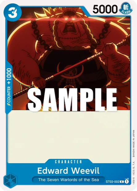 Edward Weeble, carte One Piece ST03-002 — extension The Seven Warlords of the Sea