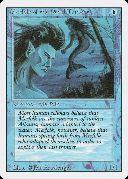 Merfolk of the Pearl Trident, Magic card 3ED 68 — Revised Edition set