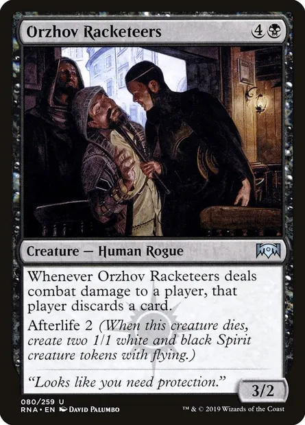 Orzhov Racketeers, Magic card RNA 80 — Ravnica Allegiance set