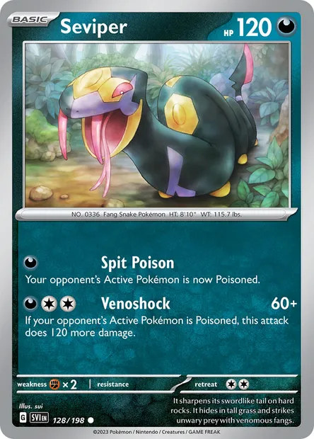 Seviper, Pokémon card SVI 128 — Scarlet & Violet set