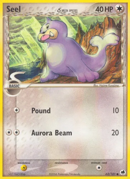 Seel δ, Pokémon card DF 62 — Dragon Frontiers set