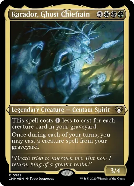 Karador, Ghost Chieftain, Magic card CMM 581 — Commander Masters set