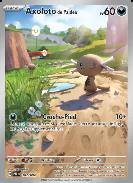 Axoloto de Paldea, carte Pokémon PFL 102 — extension Flammes Fantasmagoriques