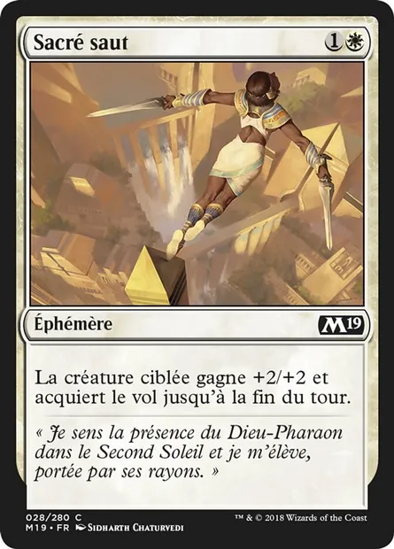 Sacré saut, carte Magic M19 28 — extension Core Set 2019