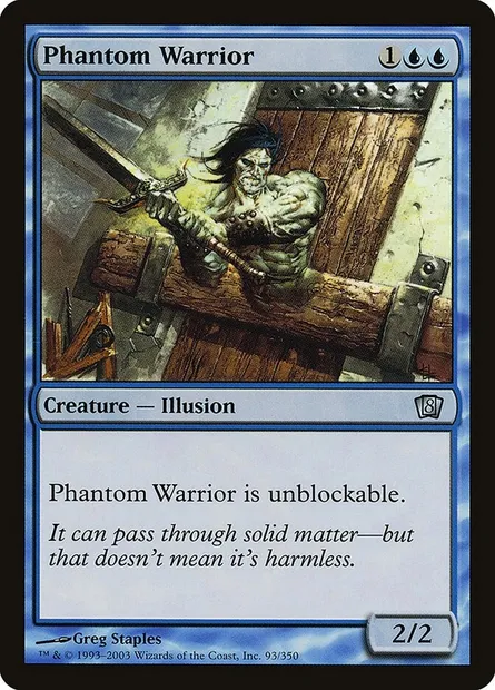 Phantom Warrior, Magic card 8ED 93★ — Eighth Edition set