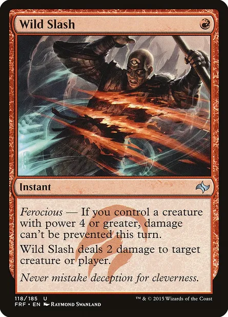 Wild Slash, Magic card FRF 118 — Fate Reforged set