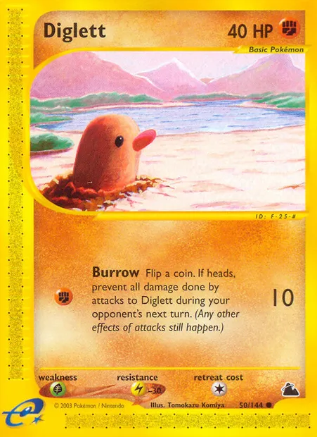 Diglett, Pokémon card SK 50 — Skyridge set
