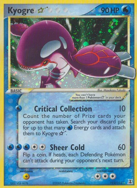 Kyogre ☆, Pokémon card DS 112 — Delta Species set