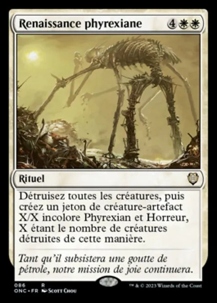 Renaissance phyrexiane, carte Magic ONC 86 — extension Phyrexia: All Will Be One Commander