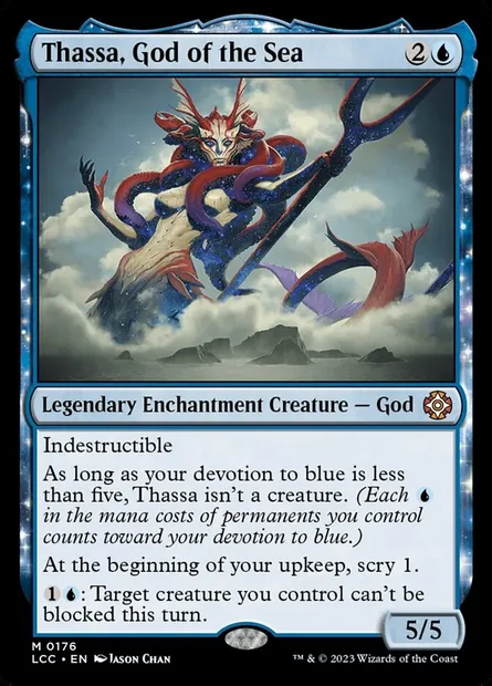 Thassa, God of the Sea, Magic card LCC 176 — The Lost Caverns of Ixalan Commander set