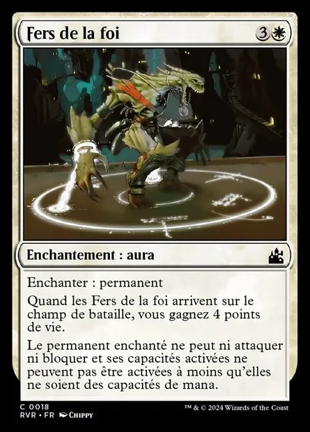 Fers de la foi, carte Magic RVR 18 — extension Ravnica Remastered