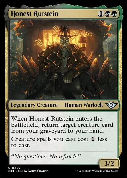 Honest Rutstein, Magic card OTJ 207 — Outlaws of Thunder Junction set