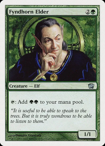 Fyndhorn Elder, Magic card 8ED 251 — Eighth Edition set