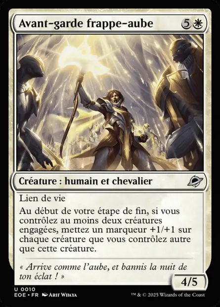 Avant-garde frappe-aube, carte Magic EOE 10 — extension Edge of Eternities