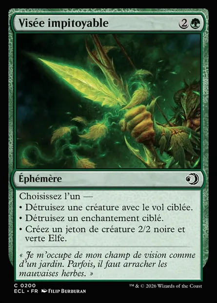 Visée impitoyable, carte Magic ECL 200 — extension Lorwyn Eclipsed