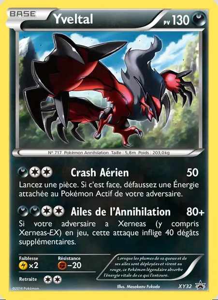 Yveltal, carte Pokémon XY 32 — extension Promo XY