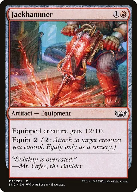 Jackhammer, Magic card SNC 111 — Streets of New Capenna set