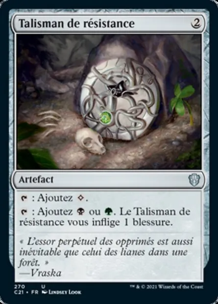 Talisman de résistance, carte Magic C21 270 — extension Commander 2021