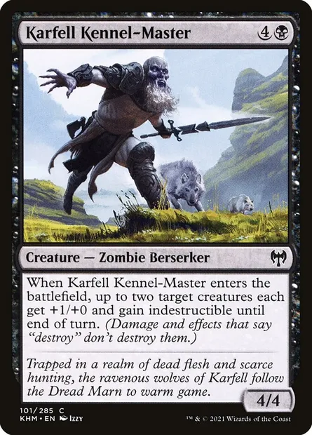 Karfell Kennel-Master, Magic card KHM 101 — Kaldheim set
