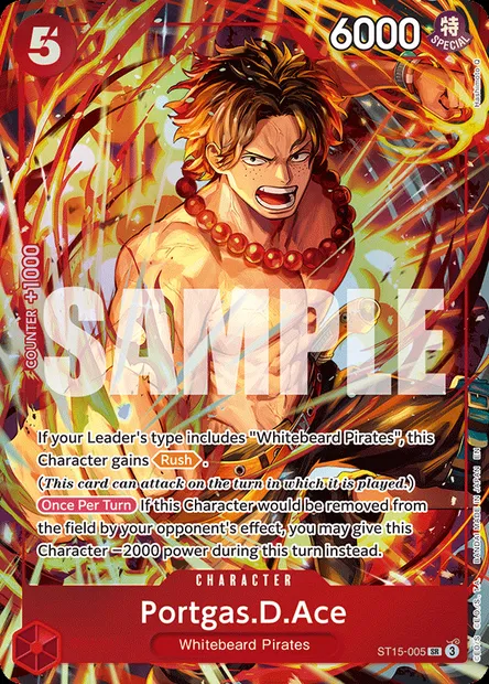 Portgas.D.Ace, One Piece card ST15-005 — Red Edward.Newgate set