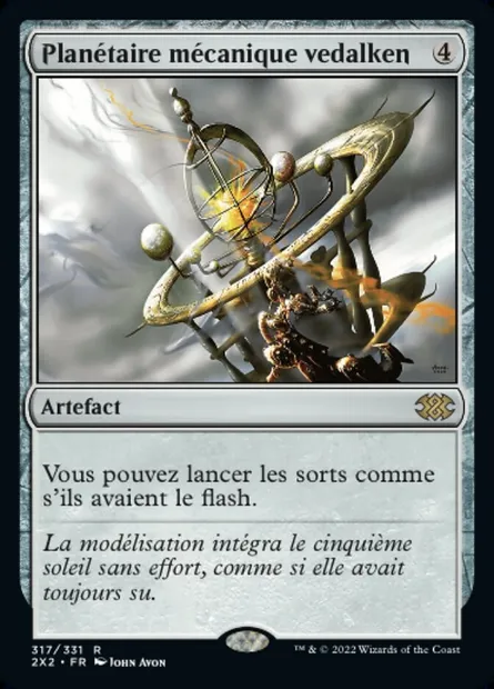 Planétaire mécanique vedalken, carte Magic 2X2 317 — extension Double Masters 2022