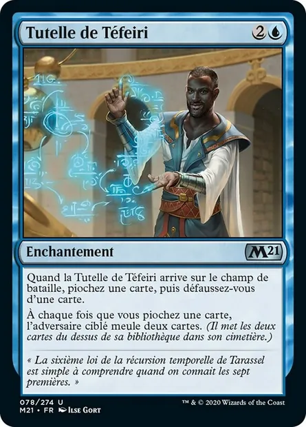 Tutelle de Téfeiri, carte Magic M21 78 — extension Core Set 2021