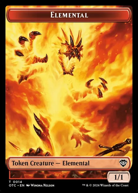 Elemental, carte Magic TOTC 14 — extension Outlaws of Thunder Junction Commander Tokens