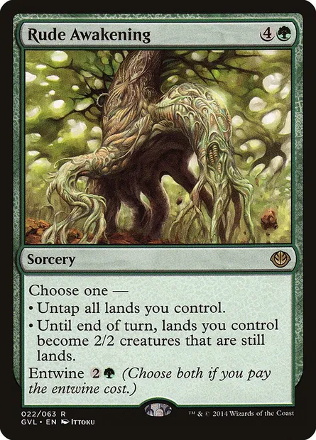 Éveil brusque, carte Magic GVL 22 — extension Duel Decks Anthology: Garruk vs. Liliana