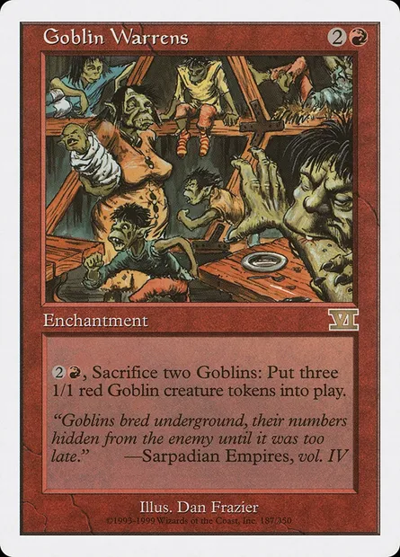 Goblin Warrens, Magic card 6ED 187 — Classic Sixth Edition set
