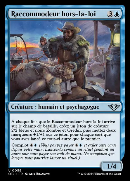 Raccommodeur hors-la-loi, carte Magic OTJ 59 — extension Outlaws of Thunder Junction