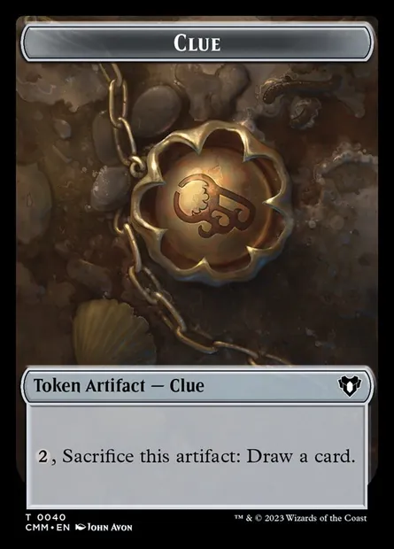 Clue, carte Magic TCMM 40 — extension Commander Masters Tokens