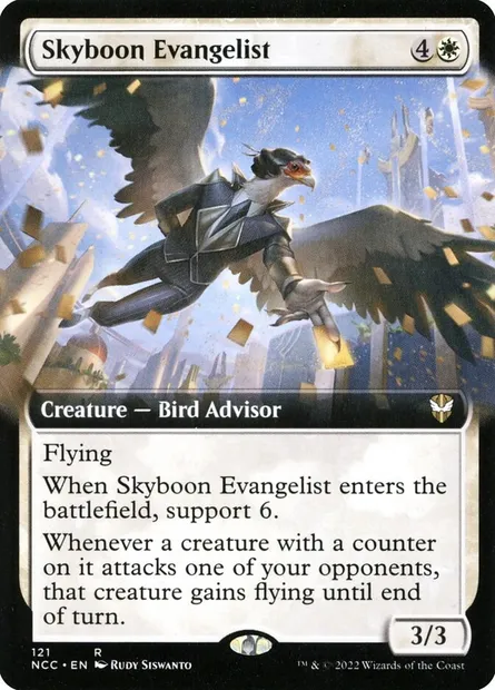 Skyboon Evangelist, Magic card NCC 121 — New Capenna Commander set