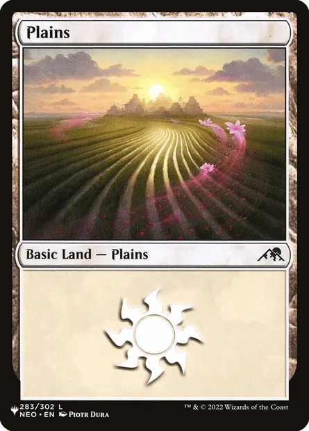 Plains, Magic card PLST NEO-283 — The List set
